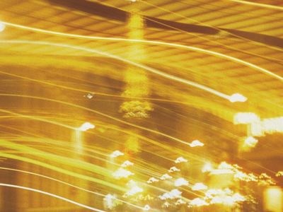 Abstract golden morning energy visualization